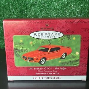 Hallmark 1969 Pontiac GTO “The Judge” Classic Car Ornament in Red